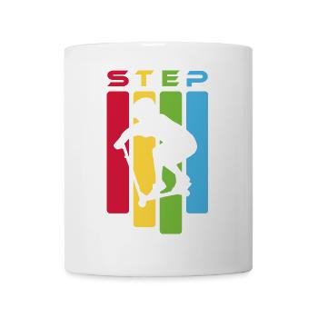 Climb Silhouette on Colorful Stripes - Mug - white - Front