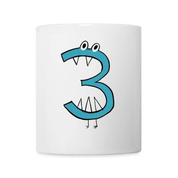 cool number for the 3rd birthday for all monster fans - Mug - white - Front