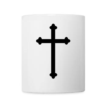 Cross as shadow image - Mug - white - Front