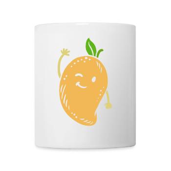 Mango Obst Kawaii - Tasse - Weiß - Vorne