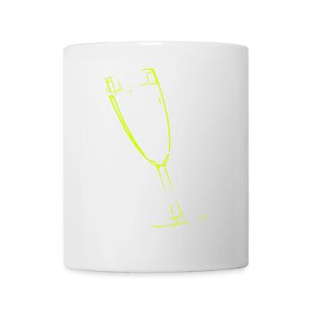 Abstract glass / line / green / pattern - Mug - white - Front