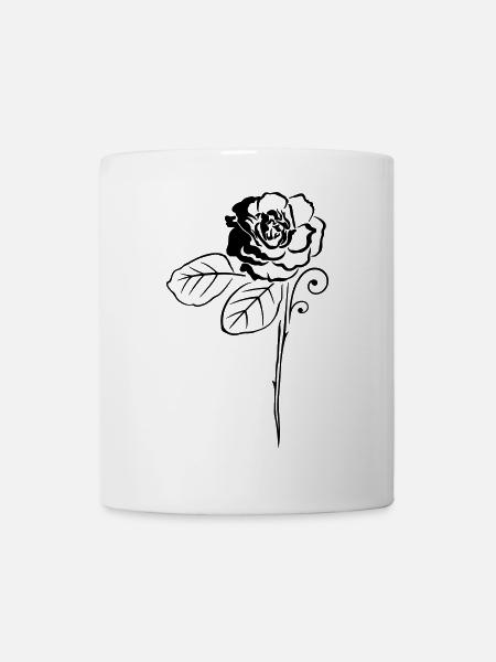 Rose Roses Fleur Fleur - Mug blanc - blanc