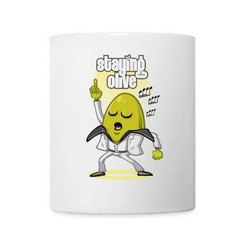 Rester olive - Mug blanc - blanc - Devant