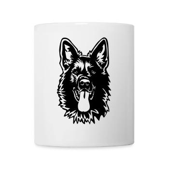 Tête de berger allemand - Mug blanc - blanc - Devant