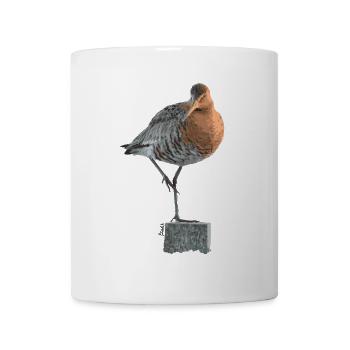 Ostfriesland-Kollektion: Uferschnepfe - Tasse - Weiß - Vorne