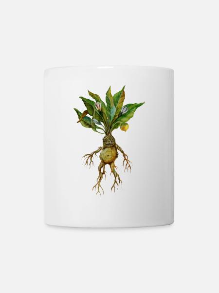 Grimmiges Wurzelwesen Fantasy Design - Tasse - Weiß