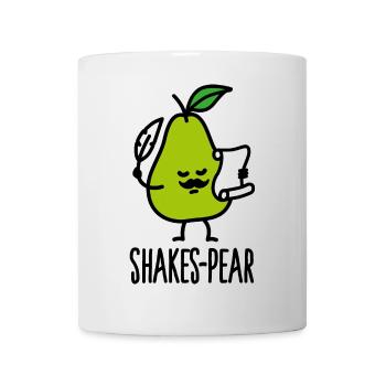 Shakes-Pear, Shakespeare Lustige Birne Wortspiel - Tasse - Weiß - Vorne