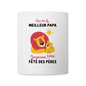 Body bébé meilleur papa première fête des pères - Mug blanc - blanc - Devant