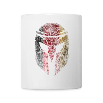 Germany, Spartanischer Helm Deutschland Flagge - Tasse - Weiß - Vorne