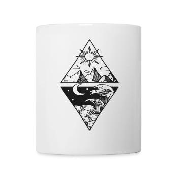 Sonnen- und Mondmeergebirge - Tasse - Weiß - Vorne
