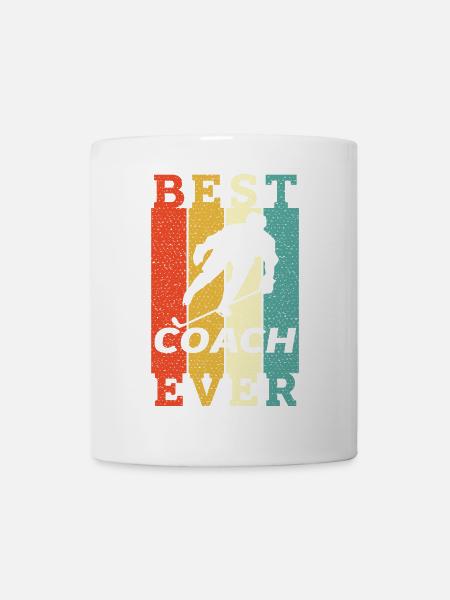 Best Hockey Coach Ever Funny Retro Vintage Gift - Mug - white