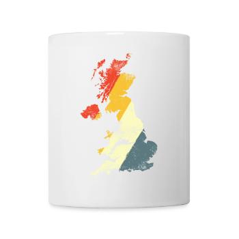 UK-Karten-Prismengradient - Tasse - Weiß - Vorne