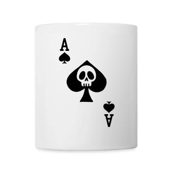 skull and ace of spades - Mug - white - Front