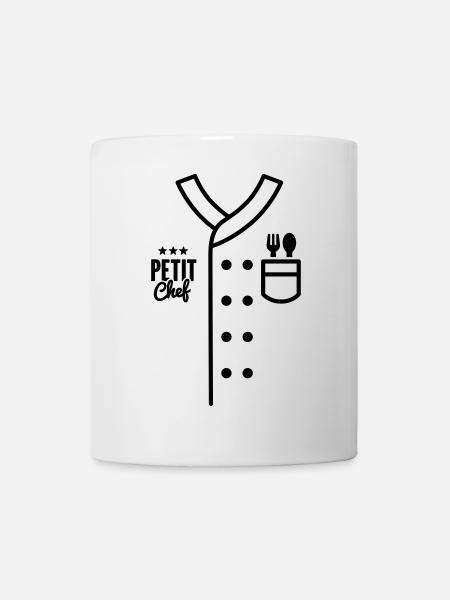 Enfants Chef Uniforme Petit Chef Enfant Costume de cuisine - Mug blanc - blanc