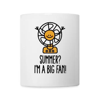 Fun summer holiday, Summer I'm a big fan doodle - Mug - white - Front