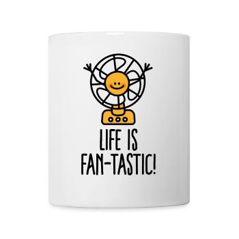 Summer summer holidays Life is fantastic, fan - Mug - white - Front