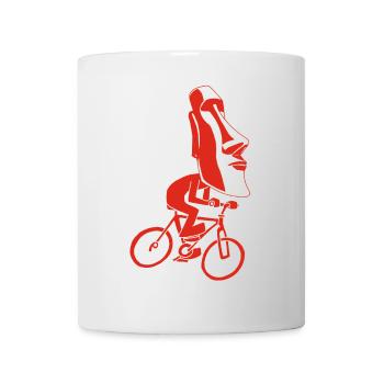 Radtour auf der Osterinsel (rot) - Tasse - Weiß - Vorne