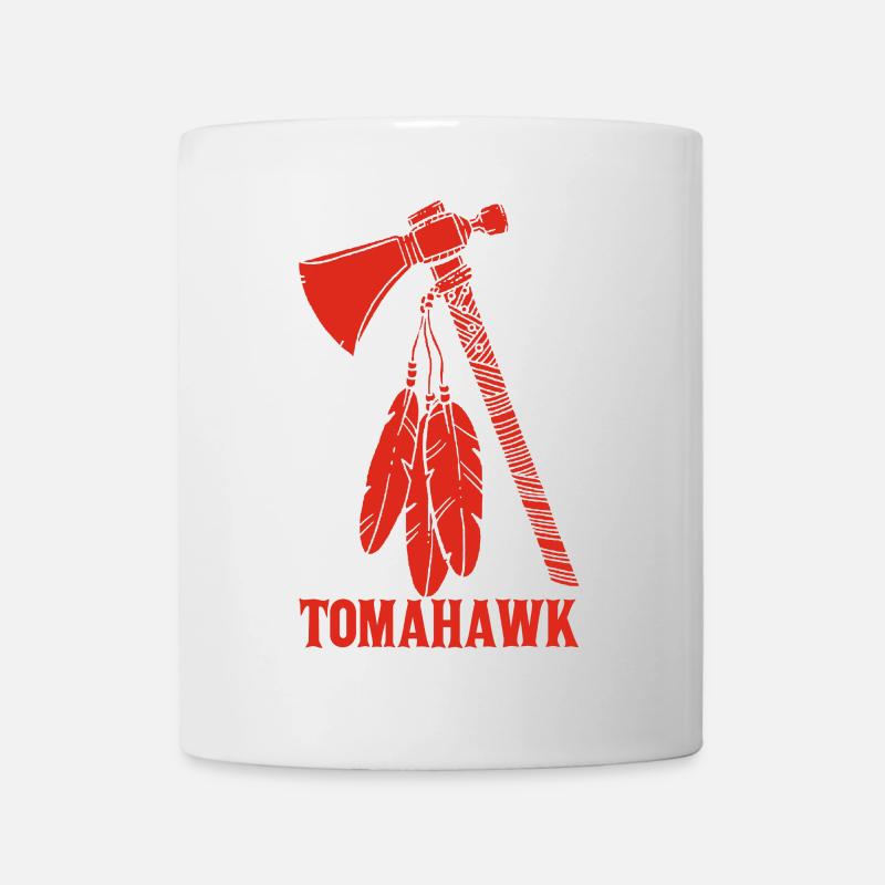 Tomahawk rouge - Mug blanc - blanc