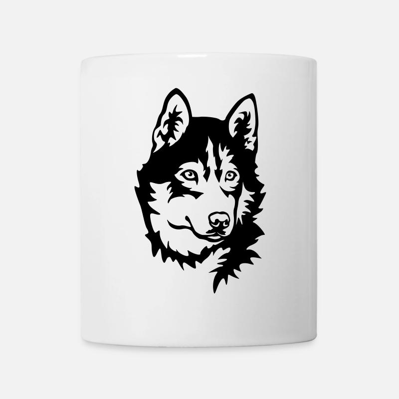Tête de Husky - Mug blanc - blanc