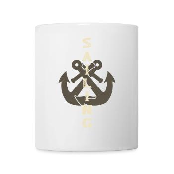 Voilier Voilier Voilier Ancre - Mug blanc - blanc - Devant