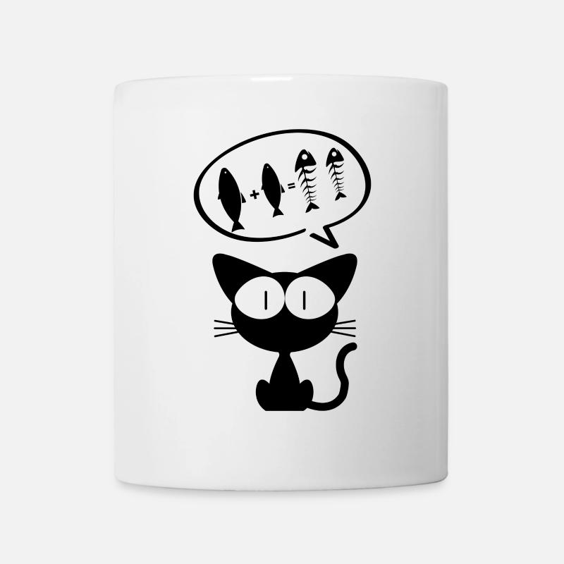 chat, chat humour, propriétaire de chat - Mug blanc - blanc