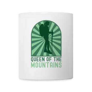 Queen of the Mountains Hiking Design - Mug - white - Front