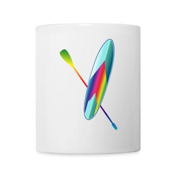 Stand up paddling farbenfrohes Paddle Board - Tasse - Weiß - Vorne