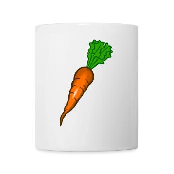 Karotte | Bestseller, Hase, Vegan, Vegetarier - Tasse - Weiß - Vorne