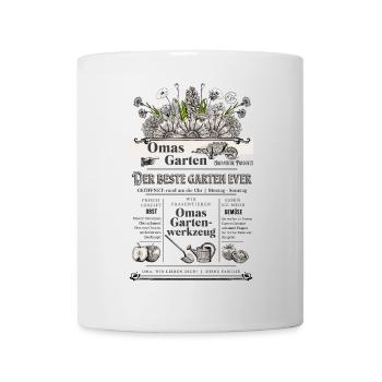 Oma Großmutter Garten Gärtnerin Geschenk - Tasse - Weiß - Vorne