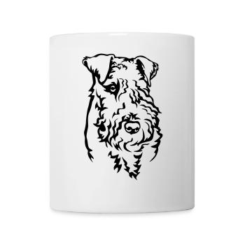 Tête de Terrier Lakeland - Mug blanc - blanc - Devant
