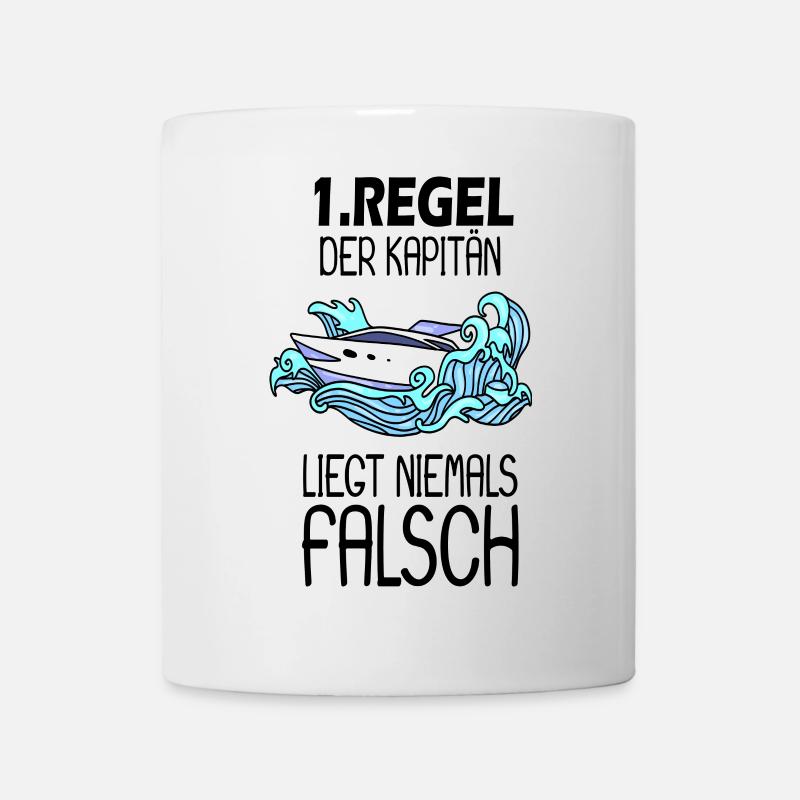 Motorboot Kapitän Bootsführerschein - Tasse - Weiß