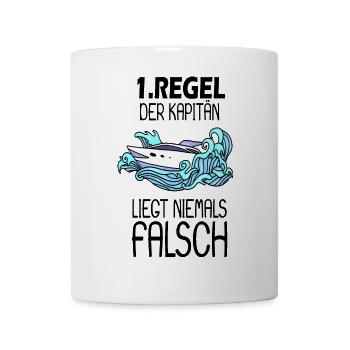 Motorboot Kapitän Bootsführerschein - Tasse - Weiß - Vorne