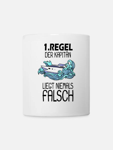 Motorboot Kapitän Bootsführerschein - Tasse - Weiß