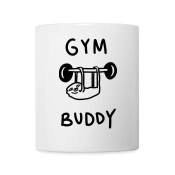 Gym Buddy Faultier - Tasse - Weiß - Vorne