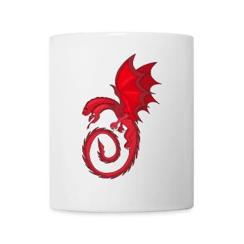 Dragon Merlot à deux têtes - Mug blanc - blanc - Devant
