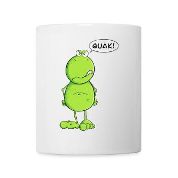 Nö Quak Frosch I Frosch Cartoon MODARTIS - Tasse - Weiß - Vorne