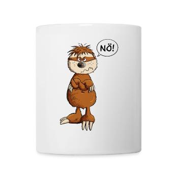Nö Faultier I Statment Nein Negativ Fun - Tasse - Weiß - Vorne