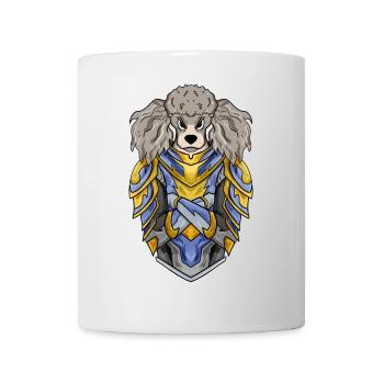 Knight Dog Dog Breed Poodle with Armor - Mug - white - Front