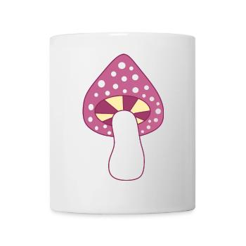 Mushroom fly agaric violet pattern customizable - Mug - white - Front
