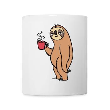 Müde Tier Faul Faultier Langschläfer Dschungel - Tasse - Weiß - Vorne
