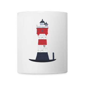 Phare Sable rouge sans texte, Mer du Nord, Offshore - Mug blanc - blanc - Devant