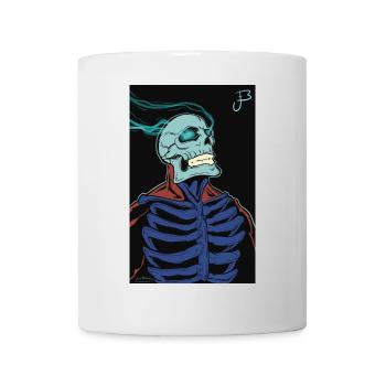 Flaming skeleton in a cape - Mug - white - Front