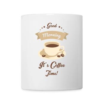 Guten Morgen es ist Kaffee zeit - Tasse - Weiß - Vorne