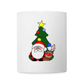 Arbre renne du Père Noël pour la fête de Noël - Mug blanc - blanc - Devant