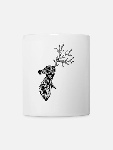 Hirsch - Tasse - Weiß