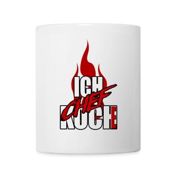 I CHEF - Je cuisine - Chef - flamme rouge - Mug blanc - blanc - Devant