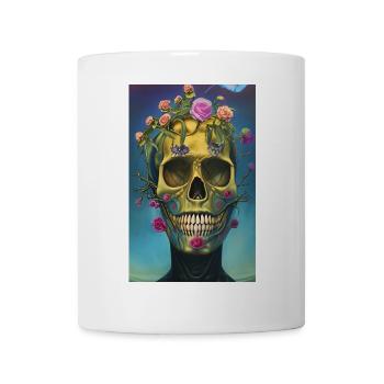 Beautiful fantasy Skull - Mug - white - Front