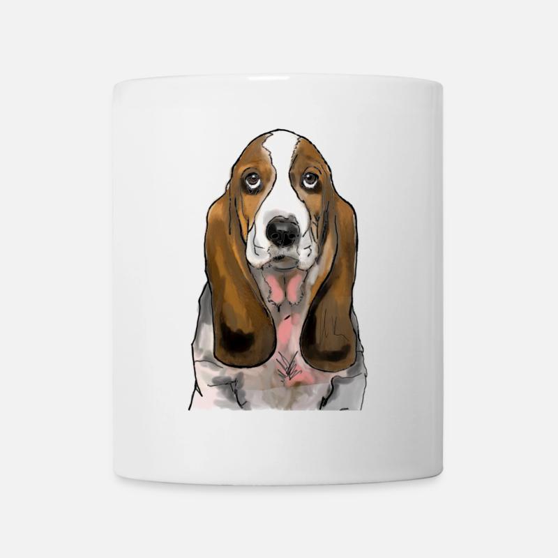 Basset - Mug blanc - blanc