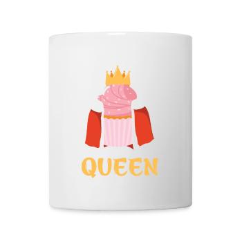 Cupcake Queen – Königin mit Krone Design - Tasse - Weiß - Vorne