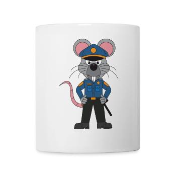 Police Souris/Souris Policier - Mug blanc - blanc - Devant